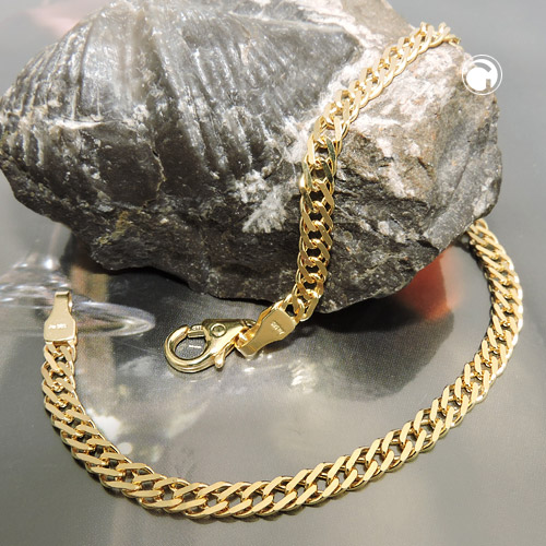 Armband 3,7mm Doppelpanzer 14Kt GOLD